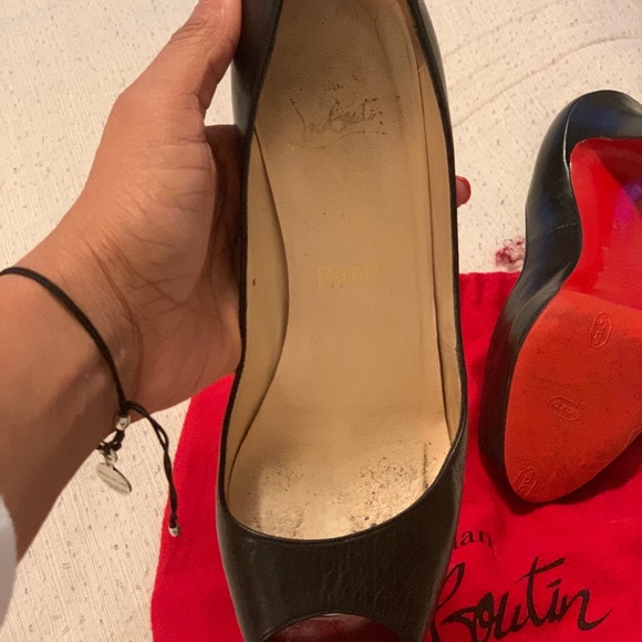 Christian Louboutin , Black Peep Toe Size 7 - Picture 4 of 8